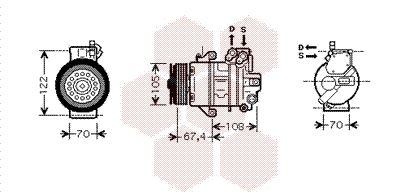 VAN WEZEL Kompressori, ilmastointilaite 2900K009